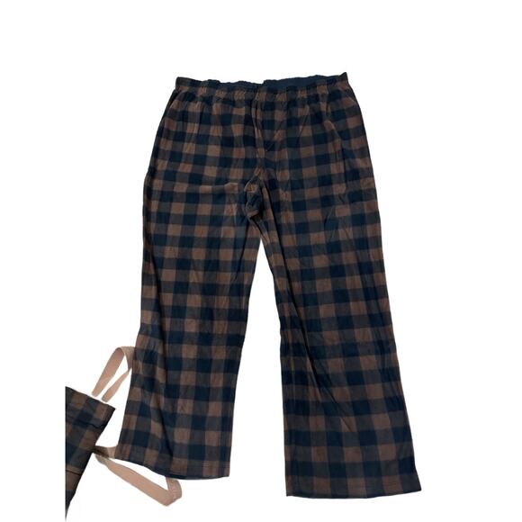 Skims Size 4X Plaid Sleep Set Jasper Buffalo Check Holiday Brown pajamas no box - Picture 4 of 8